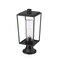 Z-Lite Sheridan 1 Light Outdoor Pier Mounted Fixture, Black And Seedy 594PHMR-553PM-BK - alternate 6